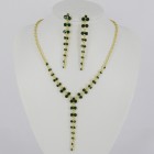 511169 Green in Gold Necklace Set